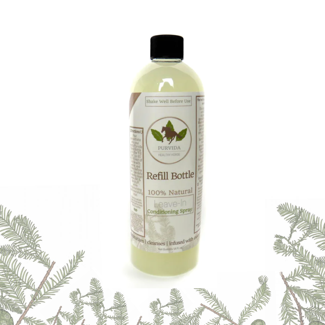 Refill Bottle: All-In-One Natural Grooming Spray for Horses - Purvida Healthy Horse