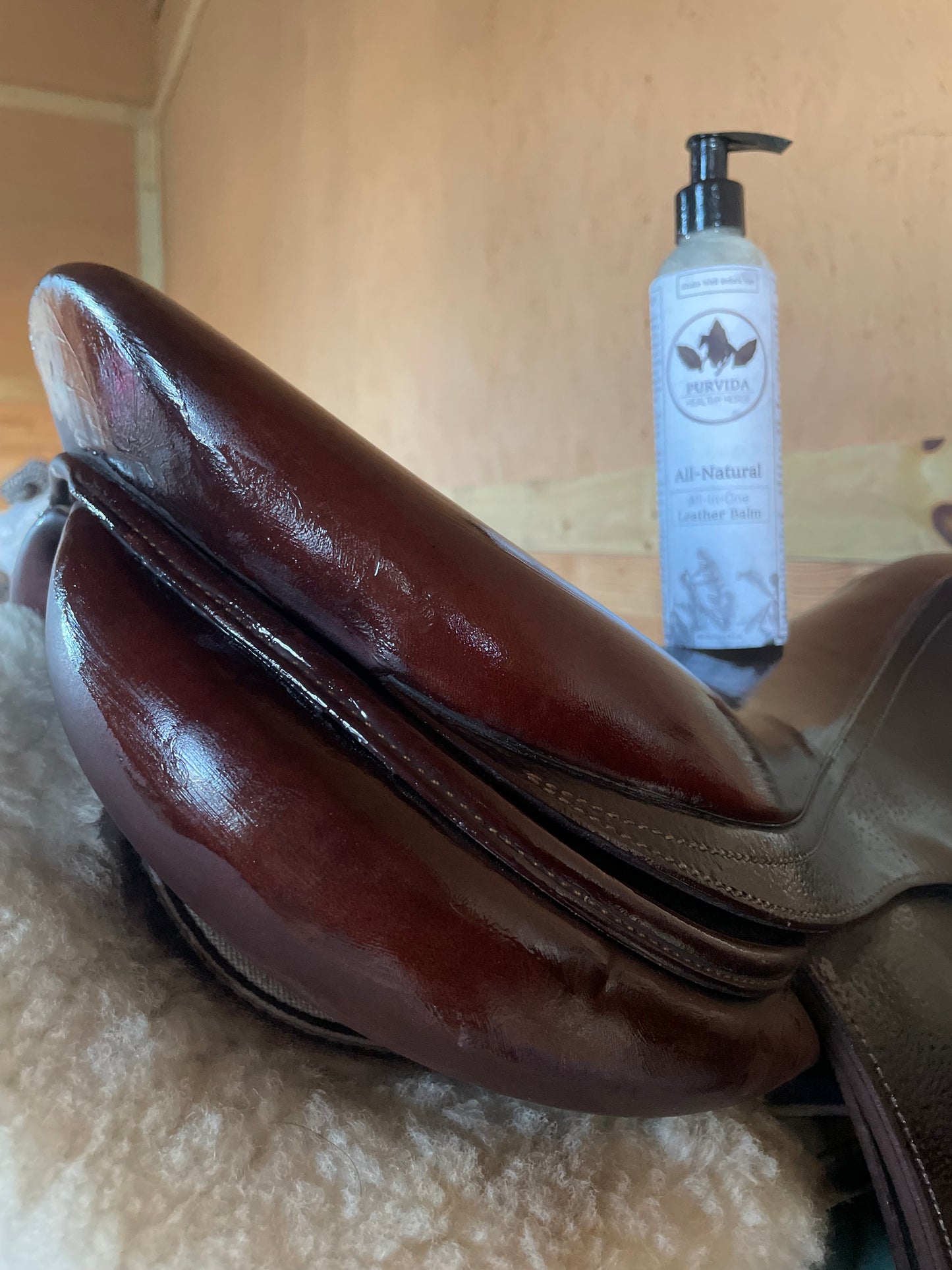 all in one leather balm, leather care, natural leather cleaning product